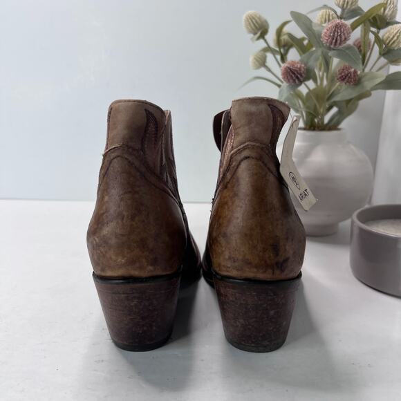 Ariat Hazel Western Boots Naturally Distressed Snip Toe Brown Womens 6.5B NWOB - Picture 4 of 9